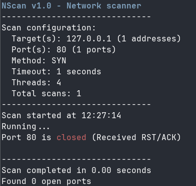 NScan screenshot
